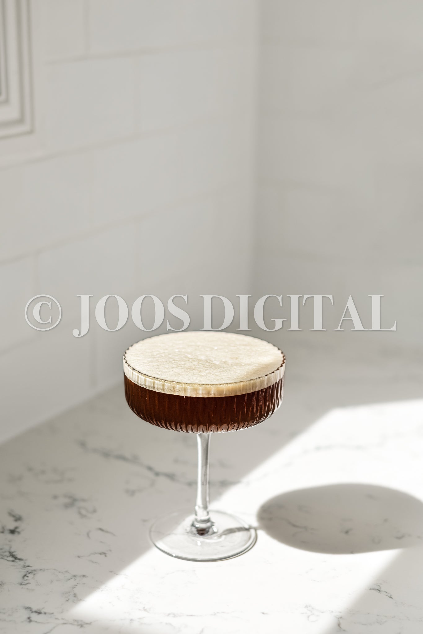 Espresso Martini On White Bench